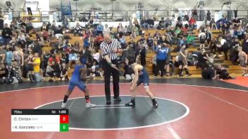 75 lbs Semifinal - Da'Moni Clinton, East Liverpool vs Kaleb Gonzalez, Hopewell