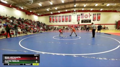 133 lbs Semifinal - Sean Archuleta, Arizona Christian vs Dustin Merlos, Lassen