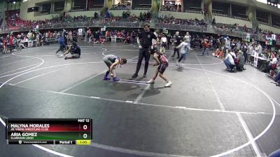 82 lbs Cons. Round 2 - Malyna Morales, Jr. Viking Wrestling Club vs Aria Gomez, Clarkson Leigh