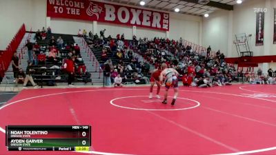 149 lbs 1st Place Match - Noah Tolentino, Oregon State vs Ayden Garver, Oregon State