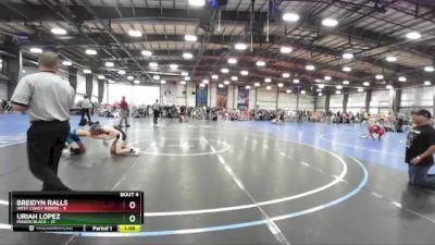 110 lbs Rd# 4- 2:00pm Friday Final Pool - Uriah Lopez, Minion Black vs BREIDYN RALLS, West Coast Riders