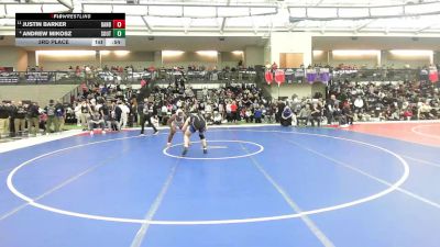 215 lbs 3rd Place - Justin Barker, Danbury vs Andrew Mikosz, Southington