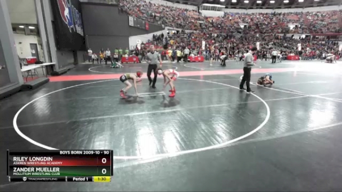 90 lbs Quarterfinal - Zander Mueller, Mollitium Wrestling Club vs Riley ...