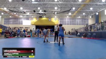 165 lbs Cons. Semi - Isabella Jupiter, Ocean Springs vs Layla Gambrel, North Pontotoc High School