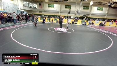 75 lbs Semifinal - Bentlee Skroch, Spearfish vs Royce Portwine, Dickinson Midgets