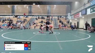 106 lbs Round 4 (6 Team) - CASH MAYS, BROWNSBURG/LEGENDS OF GOLD vs PEYTON SCHOETTLE, CENTRAL INDIANA ACADEMY OF WRESTLING