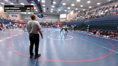 126 lbs 3rd Place Match - Josephine Clarke, Klein Oak vs Avery Fitzgerald, Rockwall