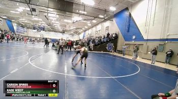92 lbs Champ. Round 1 - Carson Spires, Stallions Wrestling Club vs Kade Wiest, Wasatch Wrestling Club