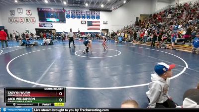 110 lbs Champ. Round 1 - Jack Williamson, Douglas Middle School vs Taevyn Wurm, Gering Middle School