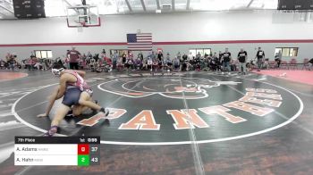 150 lbs 7th Place - August Adams, Fort Hammers vs Ashton Hahn, Midwest Xtreme Wrestling