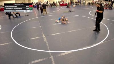 10U - 67 lbs Semis - Triston Kruger, Waseca vs Maverick Masching, Westfield Razorbacks Wrestling