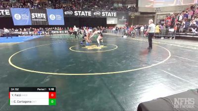 3A 152 lbs Champ. Round 2 - Chris Cartagena, Central Kitsap vs Yasar Faizi, Kent Meridian