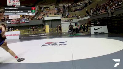 Schoolboys - 115 lbs Semis - Fernando Morales V, Red Star Wrestling Academy vs Mason Pecoff