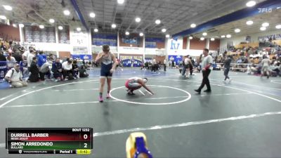 190 lbs Cons. Round 5 - Durrell Barber, Regis Jesuit vs Simon Arredondo, Bullard