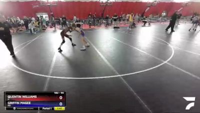 94 lbs Cons. Semi - Quentin Williams, IL vs Griffin Magee, ND