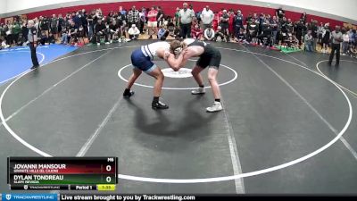 190 lbs Quarterfinal - Jovanni Mansour, Granite Hills (El Cajon) vs Dylan Tondreau, SLAM! NEVADA