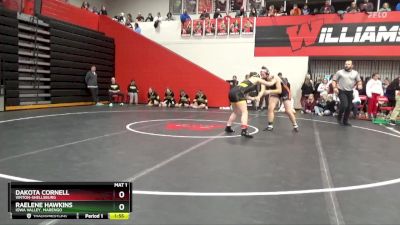 170 lbs Quarterfinal - Dakota Cornell, Vinton-Shellsburg vs Raelene Hawkins, Iowa Valley, Marengo