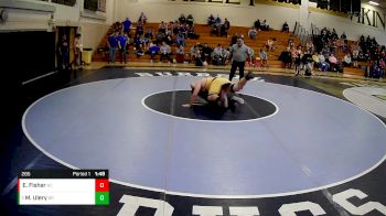 285 lbs Quarterfinal - Michael Ulery, Brownsville vs Ethan Fisher, New Castle