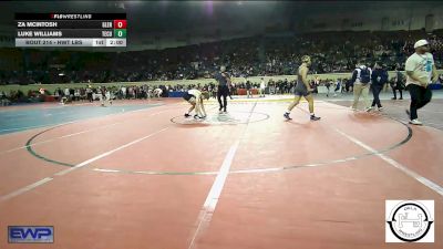 140 lbs Quarterfinal - Za Mcintosh, Glenpool JH vs Luke Williams, Tecumseh