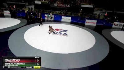 59 lbs Quarterfinal - Rylan Simpson, Tracy Wrestling Club vs Ezequiel Gutierrez, Red Wave Wrestling