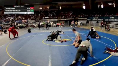 D 1 113 lbs Cons. Round 5 - Vincent Morvant, Lafayette vs Luke Jones, St. Paul`s