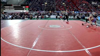 3A 120 lbs Cons. Round 3 - Justin Patino, North Fremont vs Wade Clark, Malad