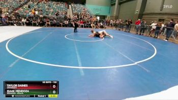 132 lbs Cons. Semi - Isaak Mendoza, Redwood -Visalia vs Taylor Daines, University