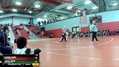 132 lbs Semis & Wb (16 Team) - Layne Horn, Rochester vs Noah Dove, East Side