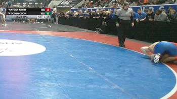 7A 190 lbs Semifinal - Cooper Cook, Vestavia Hills vs Cayden Ervin, Thompson HS