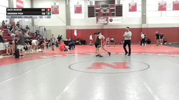 125 lbs 5th Place - Jack Baron, Grit Mat Club vs Andrew Poh, Vhw