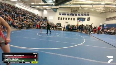 138 lbs Cons. Round 2 - Braxdon Patterson, Greybull Basin Athletic Club vs Easton Ginder, Eastside United Wrestling Club