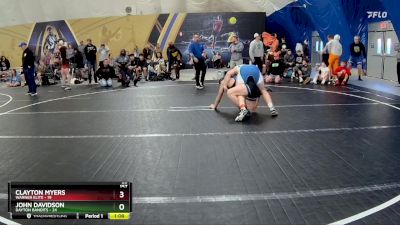 157 lbs Round 6 (8 Team) - Clayton Myers, Warner Elite vs John Davidson, Dayton Bandits