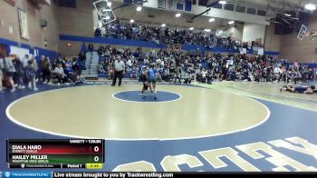 125lbs Cons. Round 8 - Hailey Miller, Mountain View (Girls) vs Diala Haro, Everett (Girls)