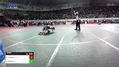 150 lbs Consi Of 32 #2 - Garrett Deaton, Davis vs Jaelin Muse, Midwest City Bombers