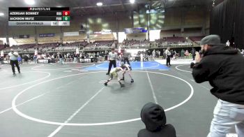 62 lbs Quarterfinal - Azerijah Bonney, Ridge WC vs Jackson Mutz, Pueblo West Storm