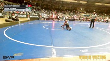 75 lbs Consi Of 8 #1 - Madden Anderssen, Bentonville Wrestling Club vs Jacobi Holmes, Cowboy Wrestling Club