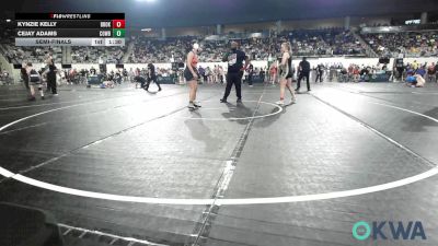 155 lbs Semifinal - Kynzie Kelly, Broken Arrow Wrestling Club vs CeJay Adams, Cowboy Wrestling Club