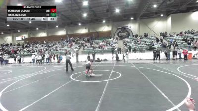 49 lbs Quarterfinal - Jameson Ullom, Crater Mat Club vs Harlem Love, Elk Grove Wr Ac