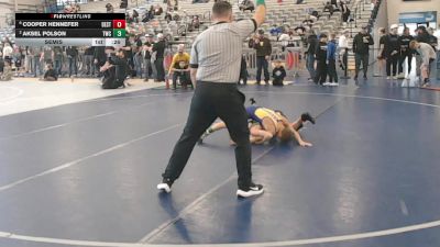 75 lbs Semis - Cooper Hennefer, Declo Stingers vs Aksel Polson, Thermopolis Wrestling Club