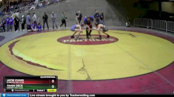 100 lbs Quarterfinal - Jayse Evans, Glendale Mat Club vs Taven Deck, Cowboy Mat Club