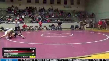 195 lbs Finals (2 Team) - Reid Schroeder, Southridge vs Wyatt Willman, North Posey