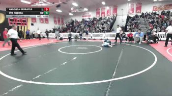 110 lbs Semifinal - Ava Fodera, Poway vs Angelica Serratos, Santa Ana