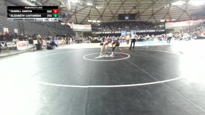 Girls 4A 125 lbs Champ. Round 2 - Isabell Garcia, Sunnyside (Girls) vs Elizabeth Castaneda, Spanaway Lake (Girls)