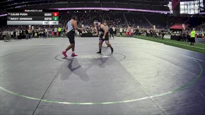 D2-285 lbs Cons. Round 3 - Caleb Pugh, Grand Rapids Christian HS vs Ricky Johnson, Harper Creek HS
