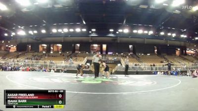 85 lbs Round 3 - Isaiah Barr, Team Clay vs Aasar Freeland, Glasgow Wrestling Academy