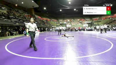 107 lbs 5th Place - Cienna Gutierrez, Bakersfield vs Patricia Medina, Lemoore