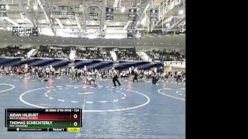 124 lbs Semifinal - Aidan Hilburt, Dallas Middle School vs Thomas Schechterly, Mat Assassins