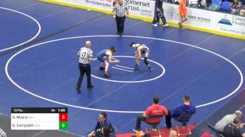 107 lbs Quarterfinal - Gunnar Myers, Wallenpaupack vs George Campbell, Glendale