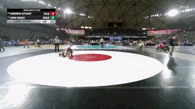 Boys 2A 113 lbs Cons. Round 1 - Andrew Stuart, Steilacoom vs Josh Grice, Washougal
