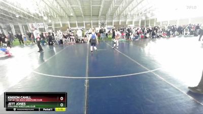 82 lbs Quarterfinal - Knixon Cahill, Top Of The Rock Wrestling Club vs Jett Jones, Stallions Wrestling Club